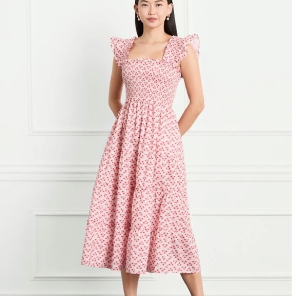 Hill House Ellie Nap Dress Pink Ditsy Floral NWOT